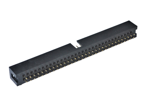 PA6Tの黒まっすぐな箱ヘッダーのコネクターH9.0の金のフラッシュPCB 2X32P男性ヘッダー
