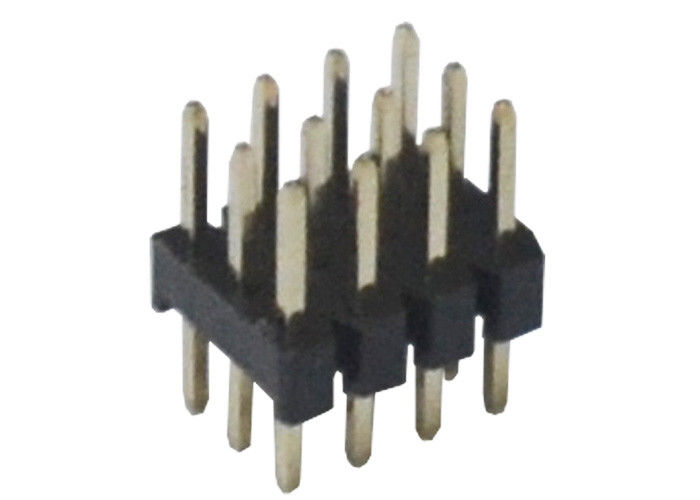 3x4 12 ピンヘッダーのコネクター3の列の黒PCBのための180度のすくいのタイプ