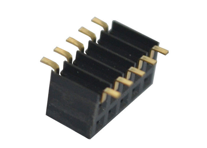 表面の台紙ピンヘッダーの黒2.0mmピッチの単一の列5 ピンの女性ヘッダー