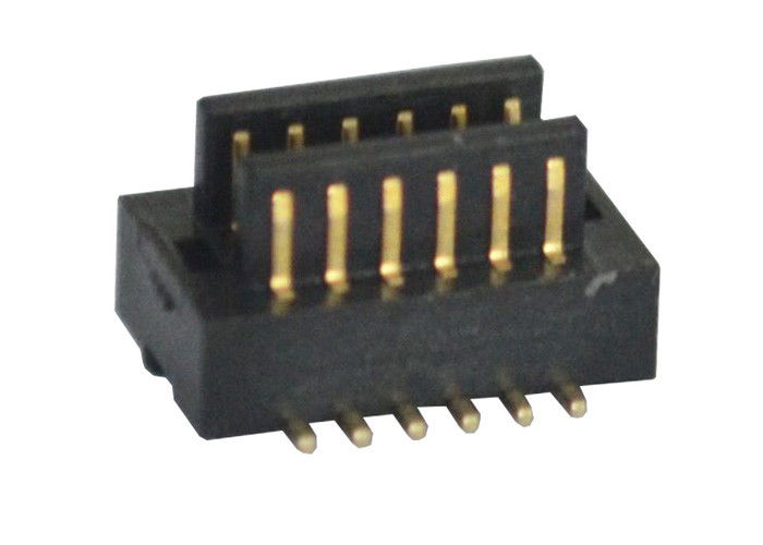 板コネクター0.8Mmピッチの男性SMTのタイプへの黒いH2.0 Mmの表面の台紙2*6 Pin板