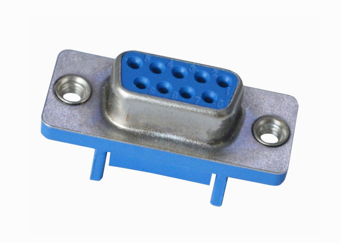 青2.77mm 9つのピン Dのタイプ メス コネクタのはんだDPのソケットのまっすぐなタイプ