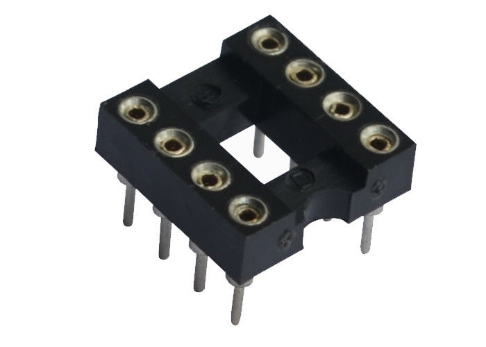 UL 94V 0 28 ピンのすくいICのソケットの防止円形の穴7.62mmのコネクターの湿気