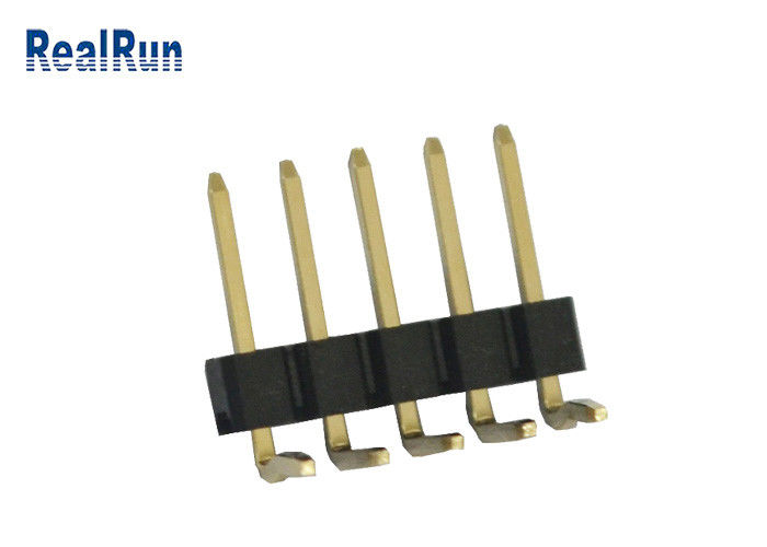 3A 5P PA6T PBT LCP SMT Pinヘッダー2.54mmの単一の列直角UL94V-0