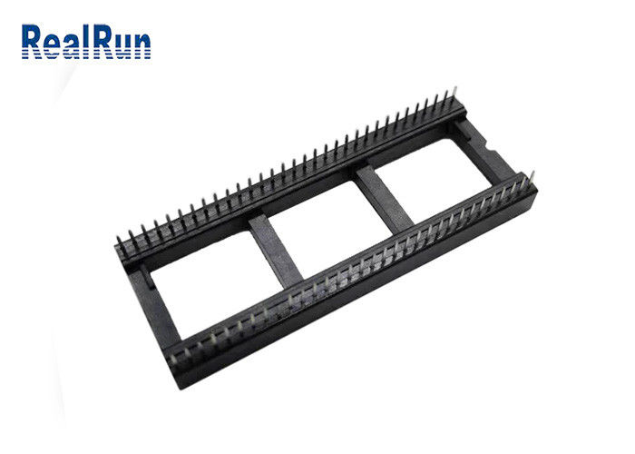 PCB 64P 1.778mm ICのテキストのソケットのコネクターのすくいPBT UL94V-0の蛍光体青銅