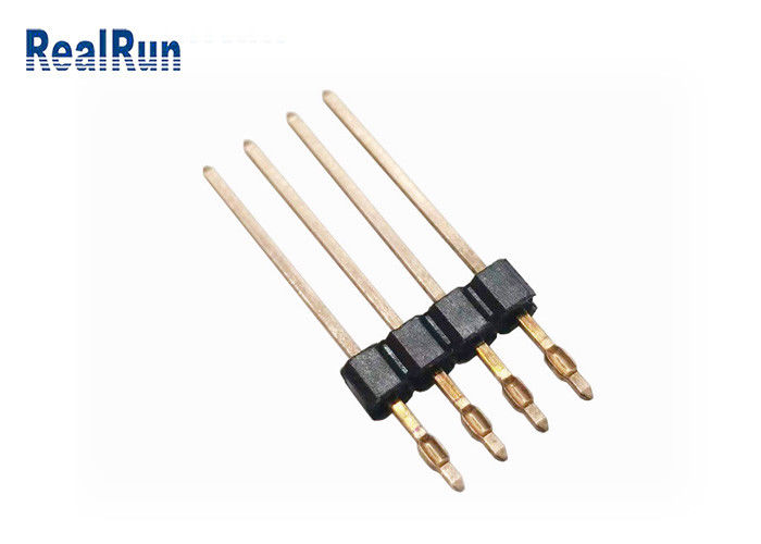 PA6T真鍮PBT LCPの出版物適合PCB Pinヘッダー2.54mmのまっすぐなすくい男性ヘッダーのコネクター