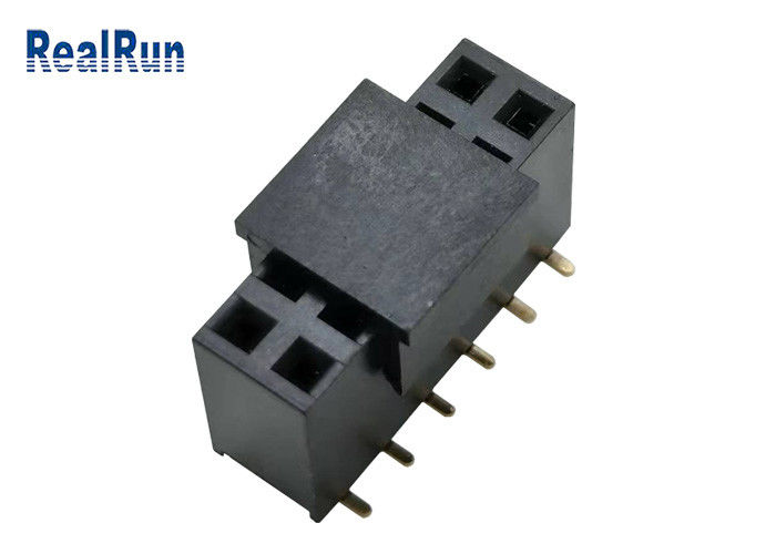 LCPの帽子PA6T SMD PinヘッダーのコネクターDC500Vの蛍光体青銅の金張り