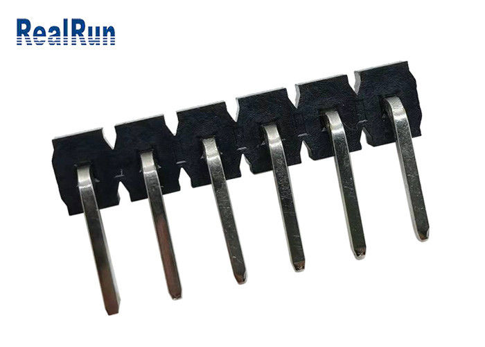 黒い7A LCP真鍮PCBヘッダーのコネクター90程度のくねりPA6Tの絶縁体
