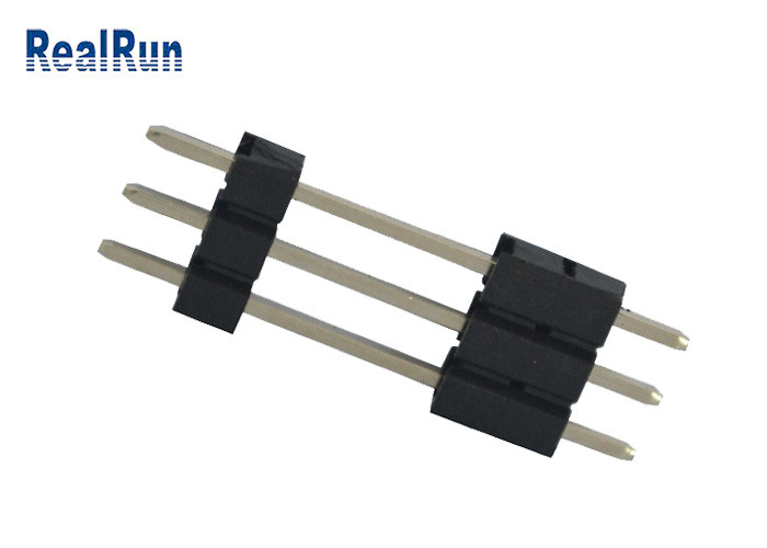 PA6T真鍮PCB Pinヘッダー3 Pin 3A 180度のまっすぐな単一の列ヘッダーのコネクター
