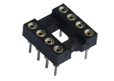 UL 94V 0 28 ピンのすくいICのソケットの防止円形の穴7.62mmのコネクターの湿気