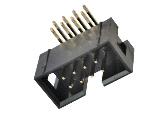 2x4P箱ヘッダーのコネクターPA6T UL94V-0 90度のくねりのピン コネクタ