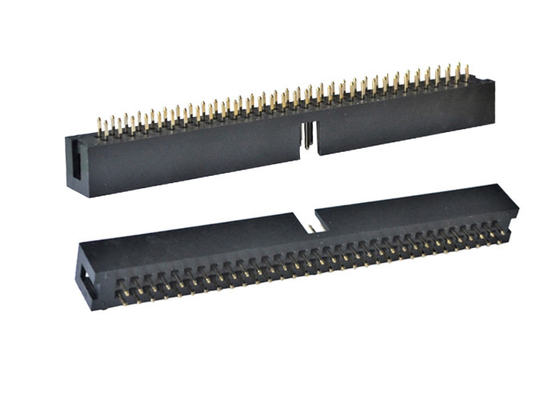 PA6Tの黒まっすぐな箱ヘッダーのコネクターH9.0の金のフラッシュPCB 2X32P男性ヘッダー
